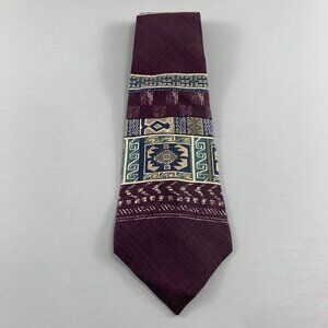Cambridge Classics Purple Geometric Men's Tie 4" x 60" Vintage